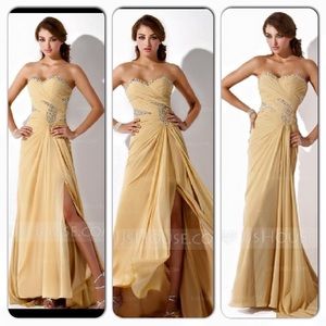 Peach long prom dress NEW